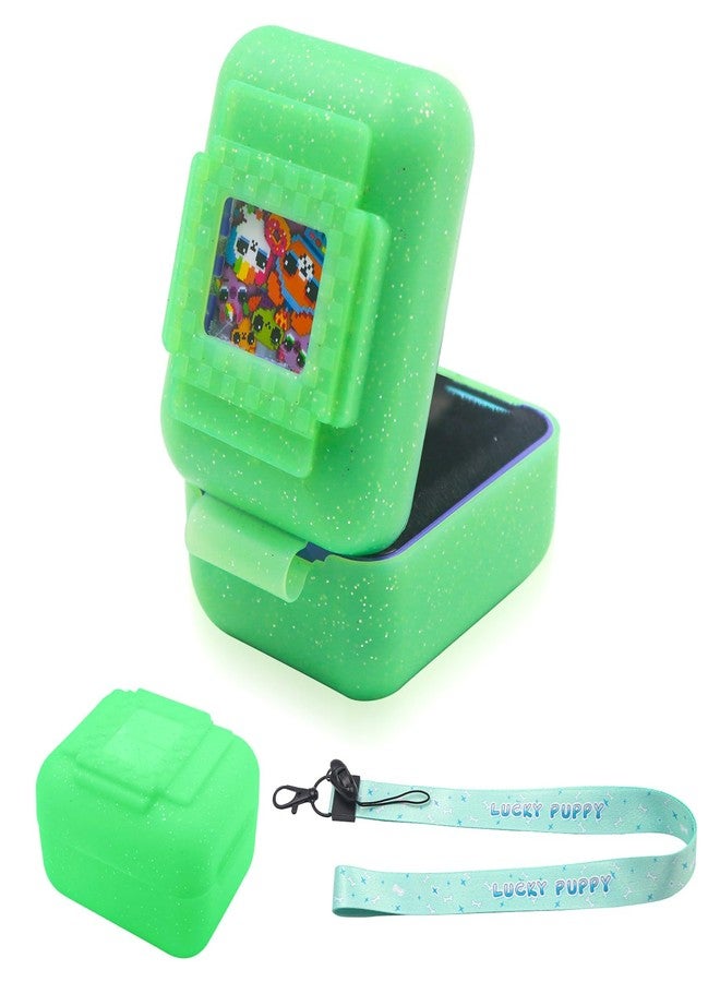 JAYOBGO Silicone Cover Case for Bitzee Interactive Toy Digital Pet, Silicone Protective Case for Bitzee Virtual Electronic Pets, Digital Pet Case Accessories for Bitzee with Lanyard (Case Only) (Green) - Image 1